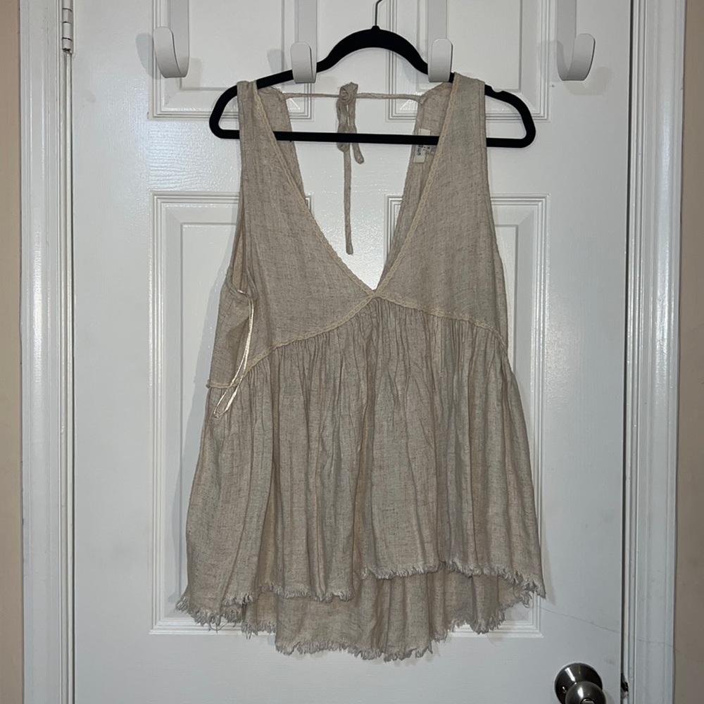 Linen Flowy Top